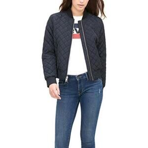 215 Levi's Diamond Quilted Bomber‎ Jacket (XL, Black) NEW